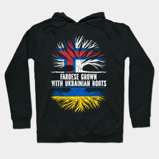 Faroese Grown with Ukrainian Roots Flag Hoodie